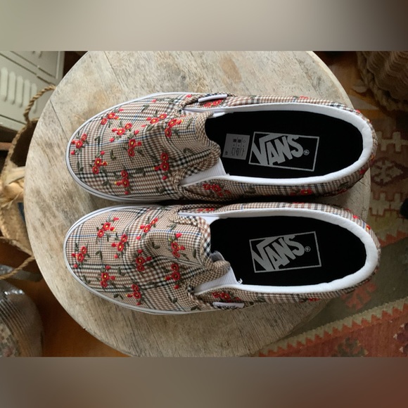 Vans Classic Slip On Glen Plaid Floral 🌹 - Picture 7 of 8